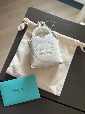 Tiffany & Co. Please Return To Tiffany Nano Micro Bag White Leather
